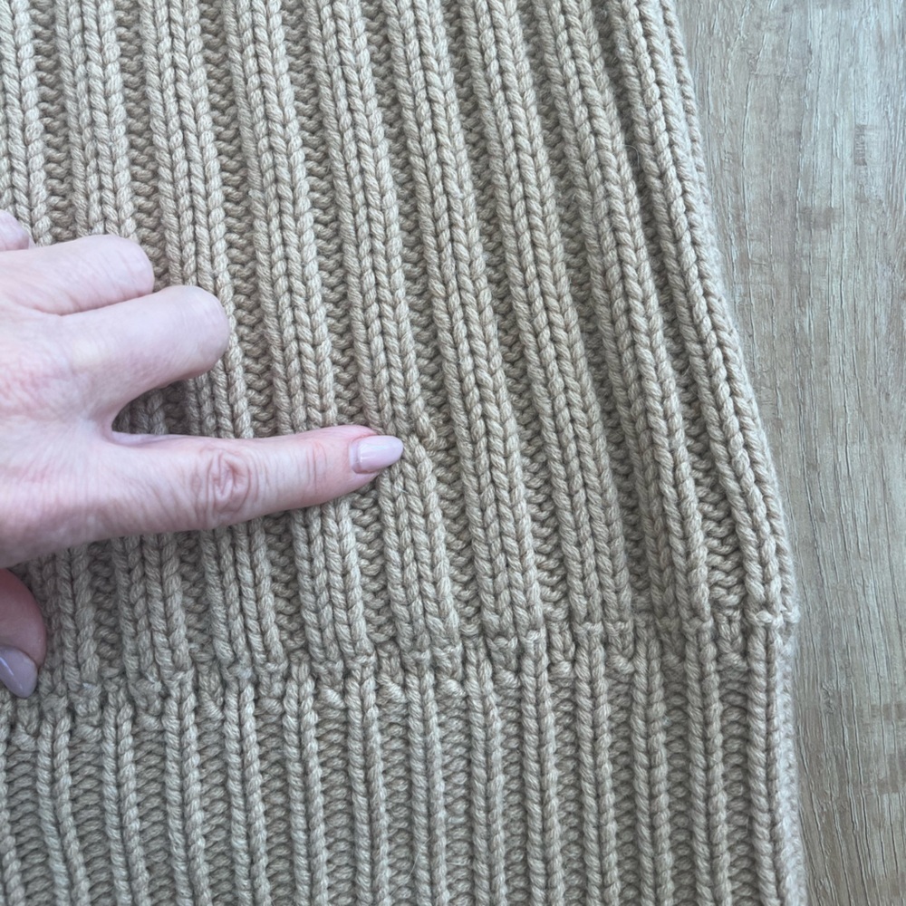 adam (by Adam Lippes) Cashmere Hooded Sweater, Tan, M - Picture 9 of 9